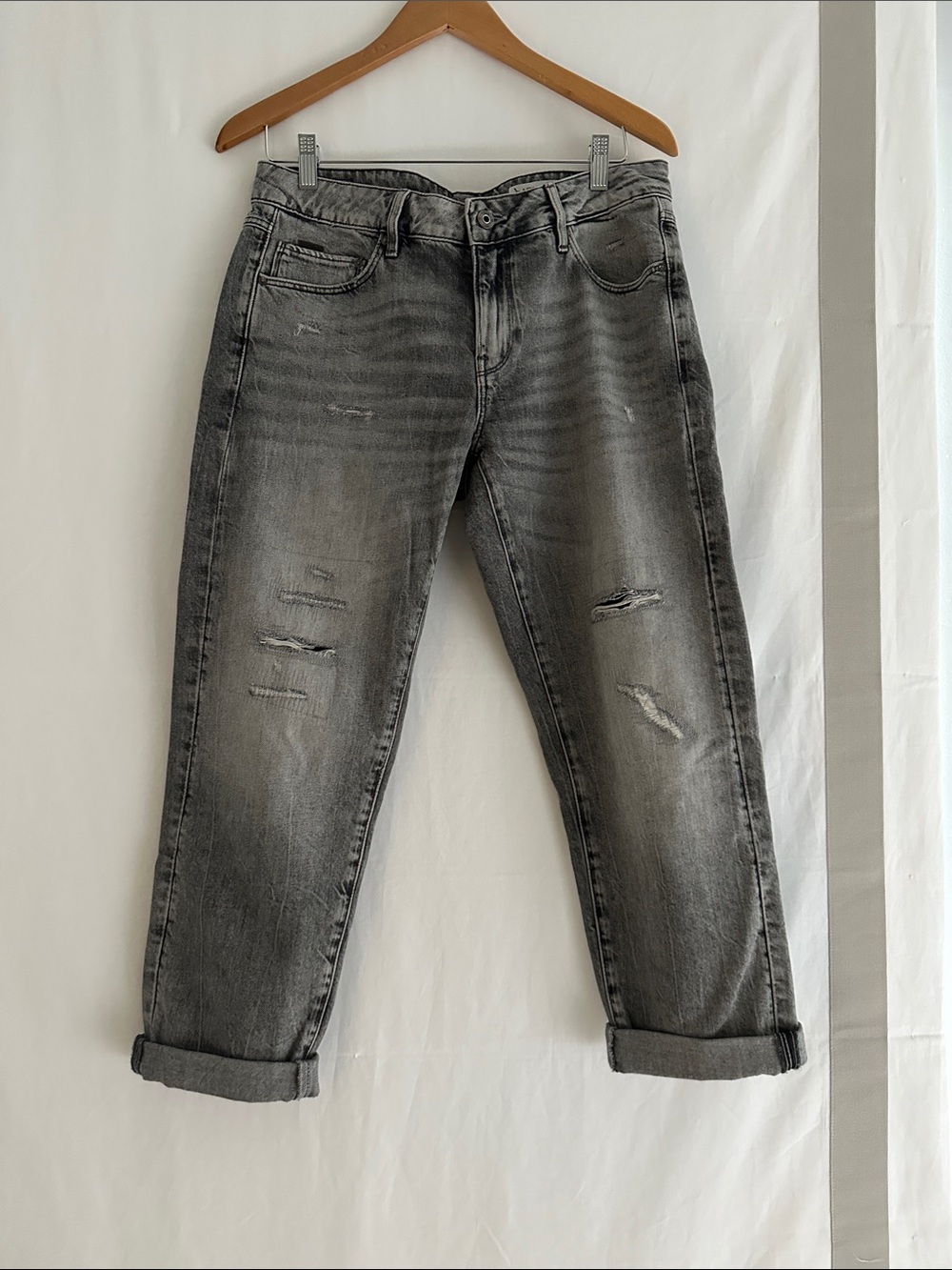 G-Star Grey Distressed Relaxed Jeans Kate Boyfriend